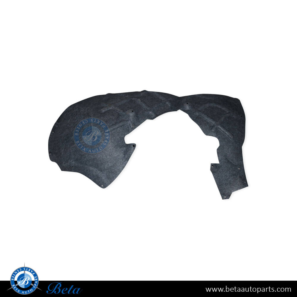 Left Side Front Wheel Fender Liner - Rear Half for Volkswagen Touareg 2011-2017 models, Part Number 7P6805977 Left Side Front Wheel Fender Liner - Rear Half for Volkswagen Touareg 2011-2017 models, Part Number 7P6805977
